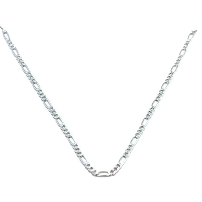 Cadena Figaro de plata (60 cm)